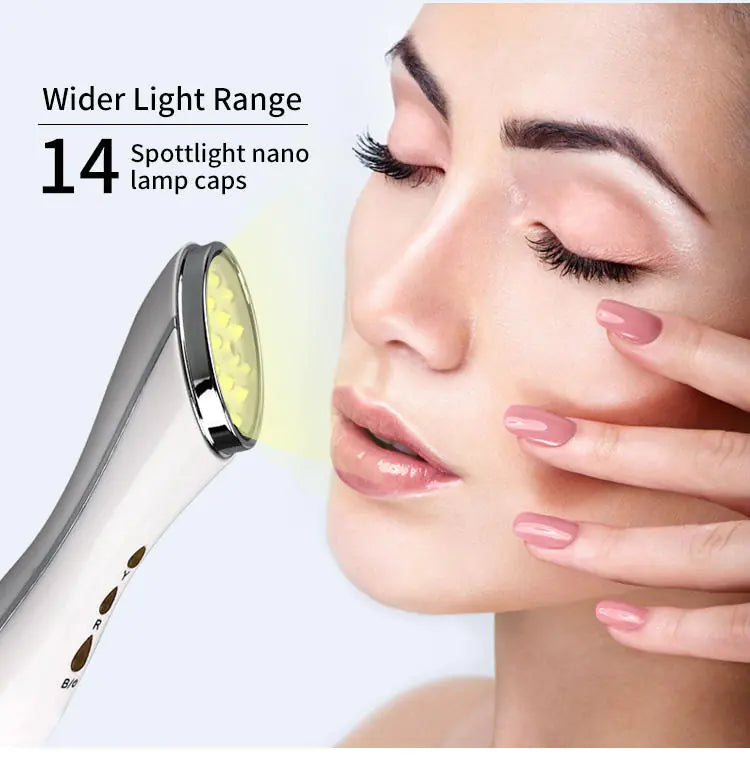 Dispositivo facial RF con luz LED