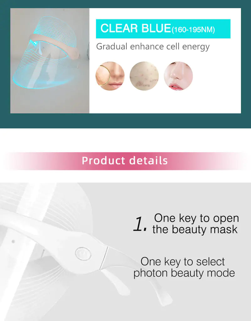 Mascarilla LED 7 colores — imagen 8