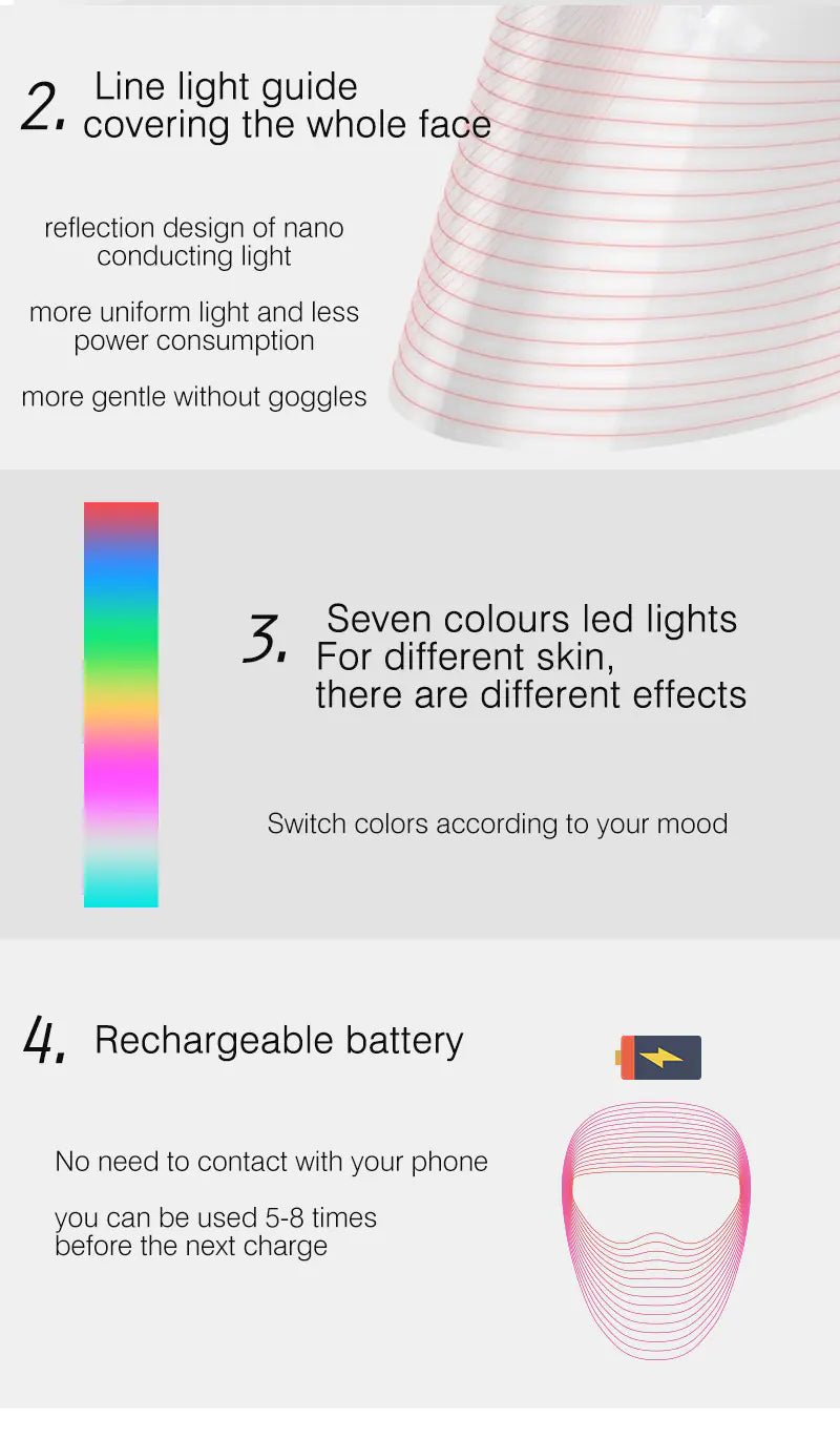 Mascarilla LED 7 colores — imagen 7