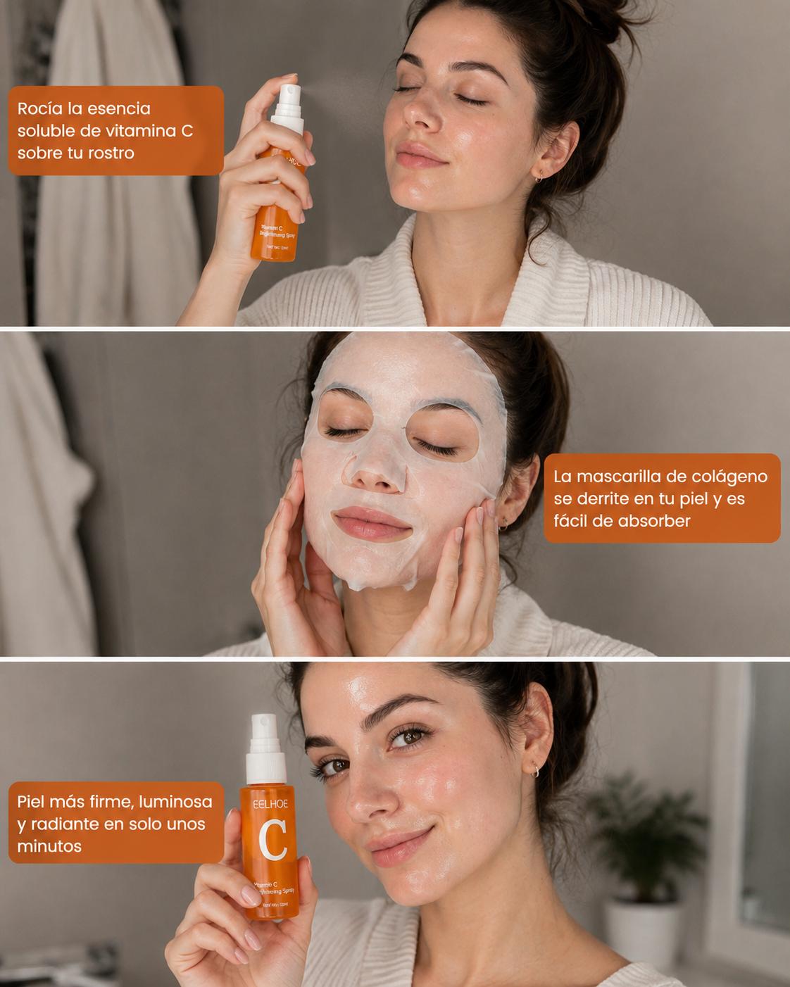 Mascarilla Concentrada de Colágeno EELHOE con Spray de Vitamina C